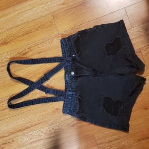 Plus size short overalls